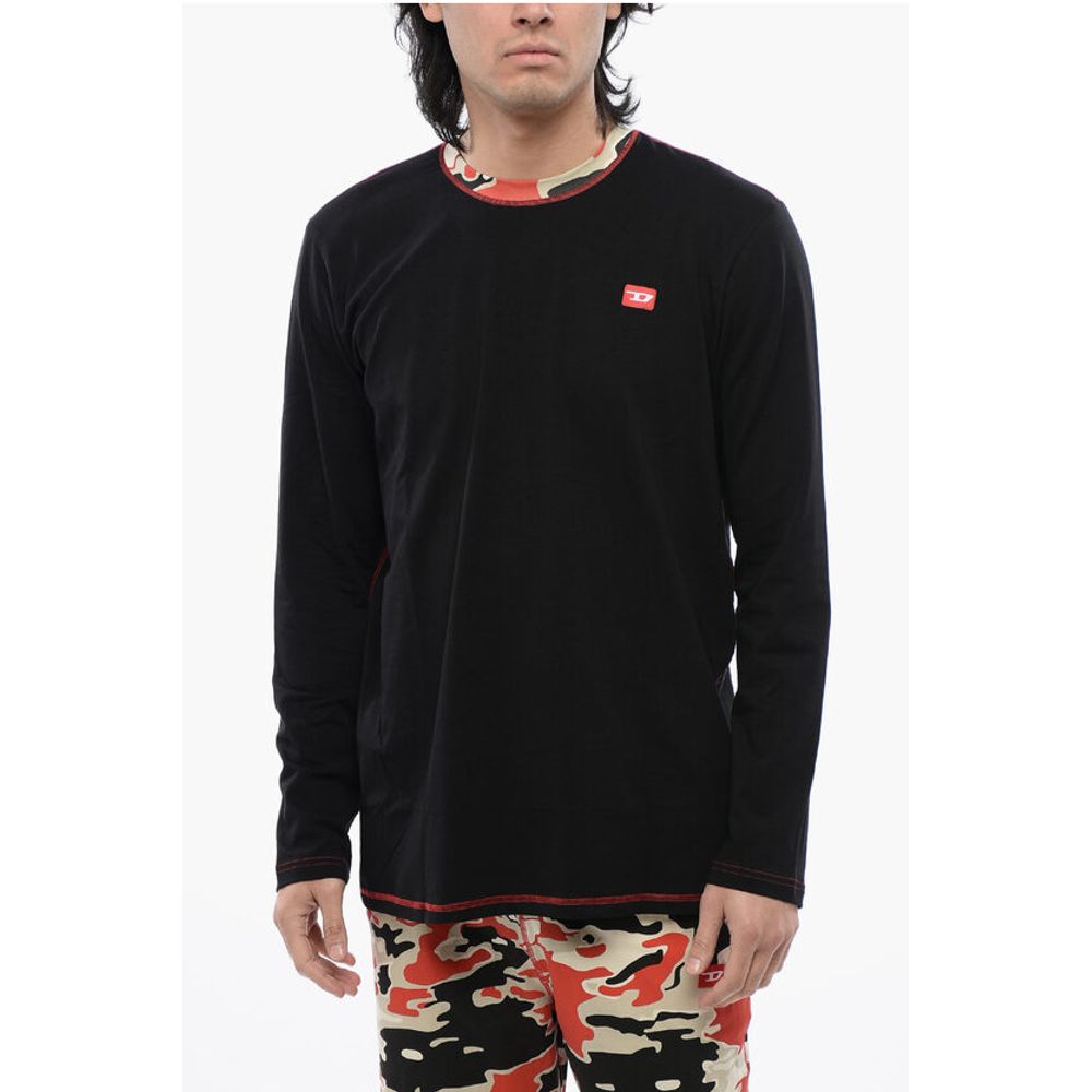 Diesel Stretch Cotton UMSET-WILLIAM Long Pyjamas Set - Image 3