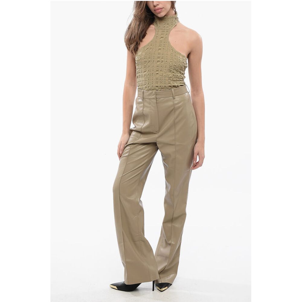 Nanushka High Waisted Faux Leather LEENA Pants - Image 4