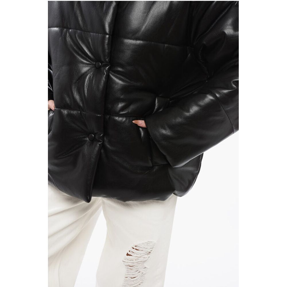 Nanushka Faux Leather HIDE Jacket wth Snap Buttons - Image 3