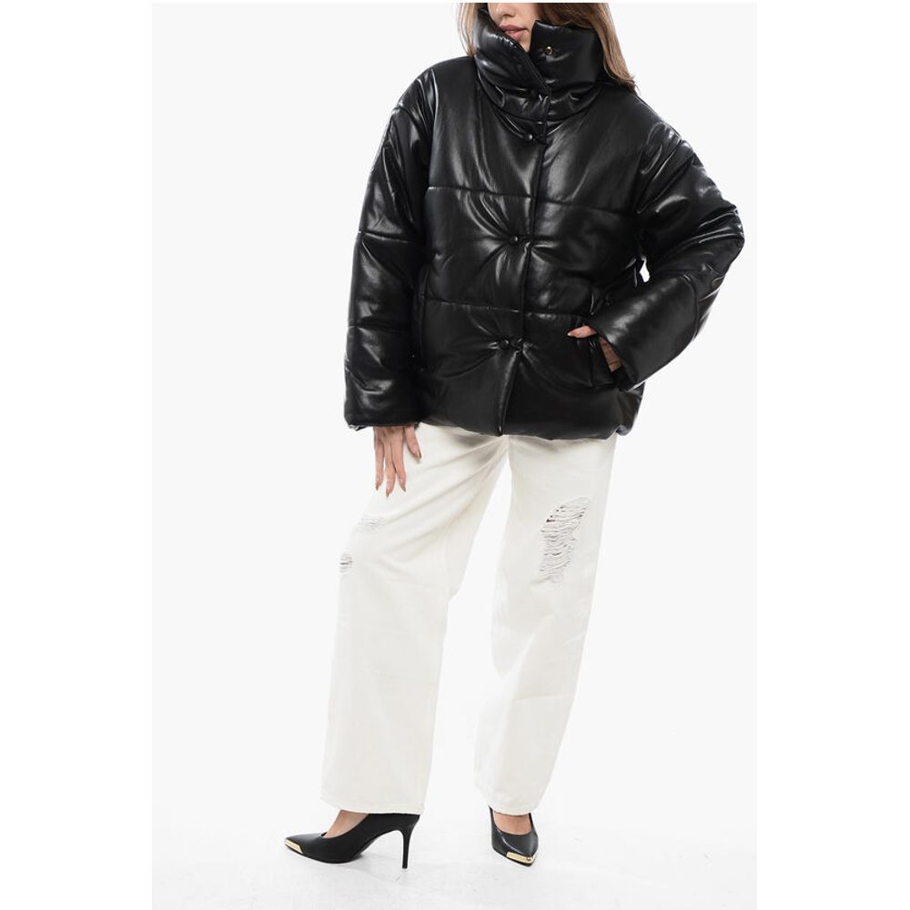 Nanushka Faux Leather HIDE Jacket wth Snap Buttons - Image 4