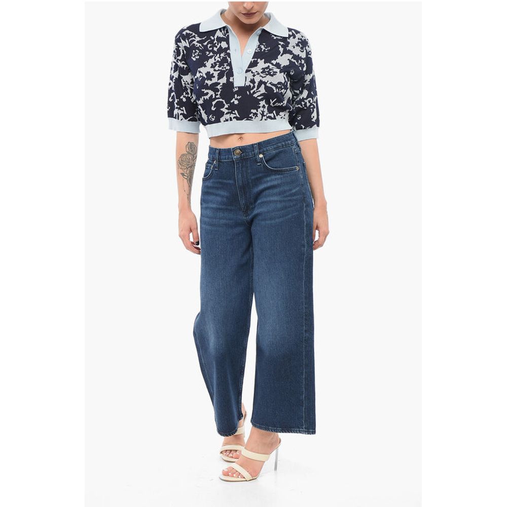 Rag&Bone Cropped Fit ANDY Wide Leg Denims 28cm - Image 4