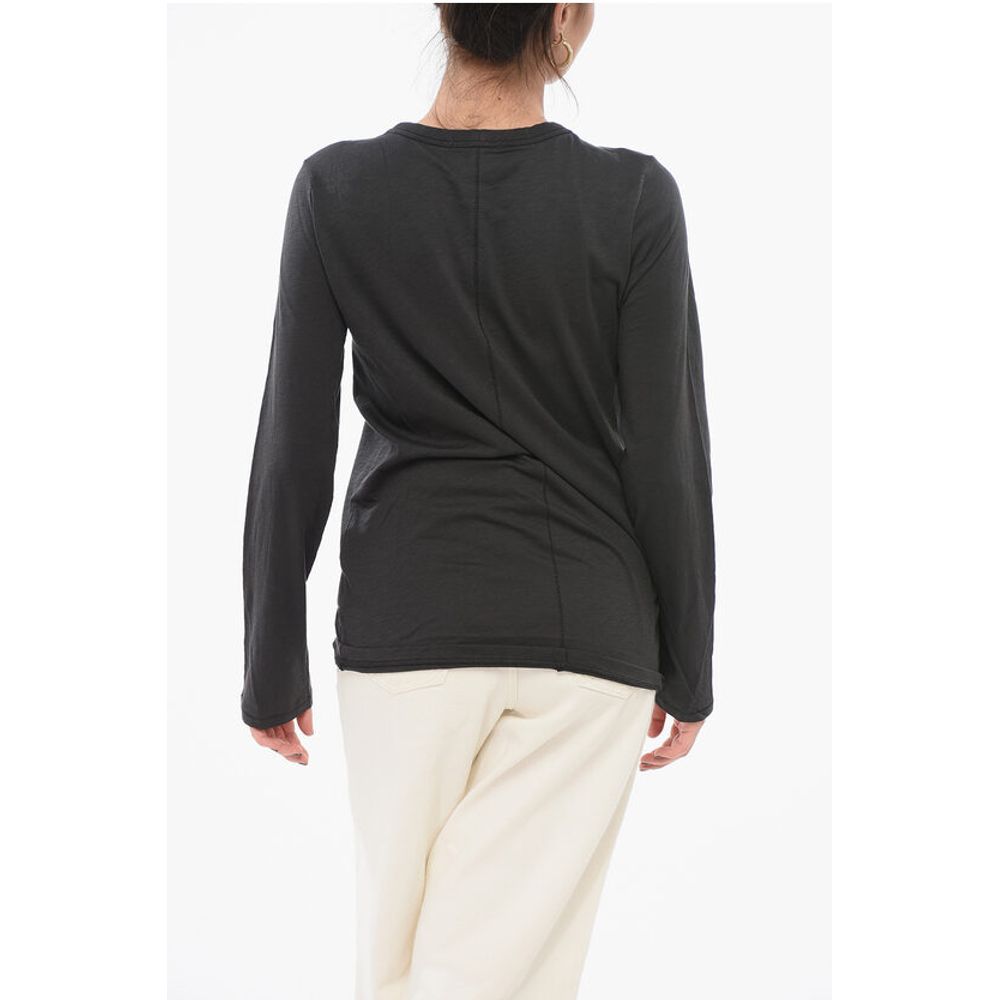 Rag&Bone Long-sleeved Crew Neck Cotton T-Shirt - Image 2