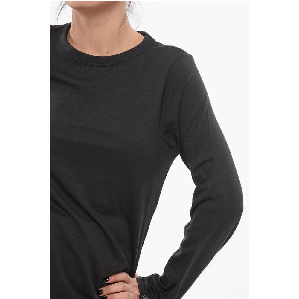 Rag&Bone Long-sleeved Crew Neck Cotton T-Shirt - Image 3