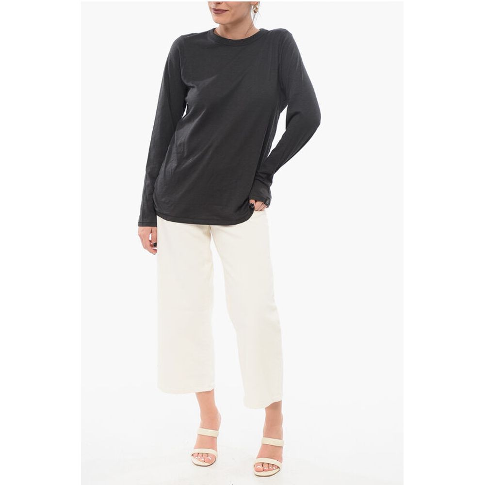 Rag&Bone Long-sleeved Crew Neck Cotton T-Shirt - Image 4