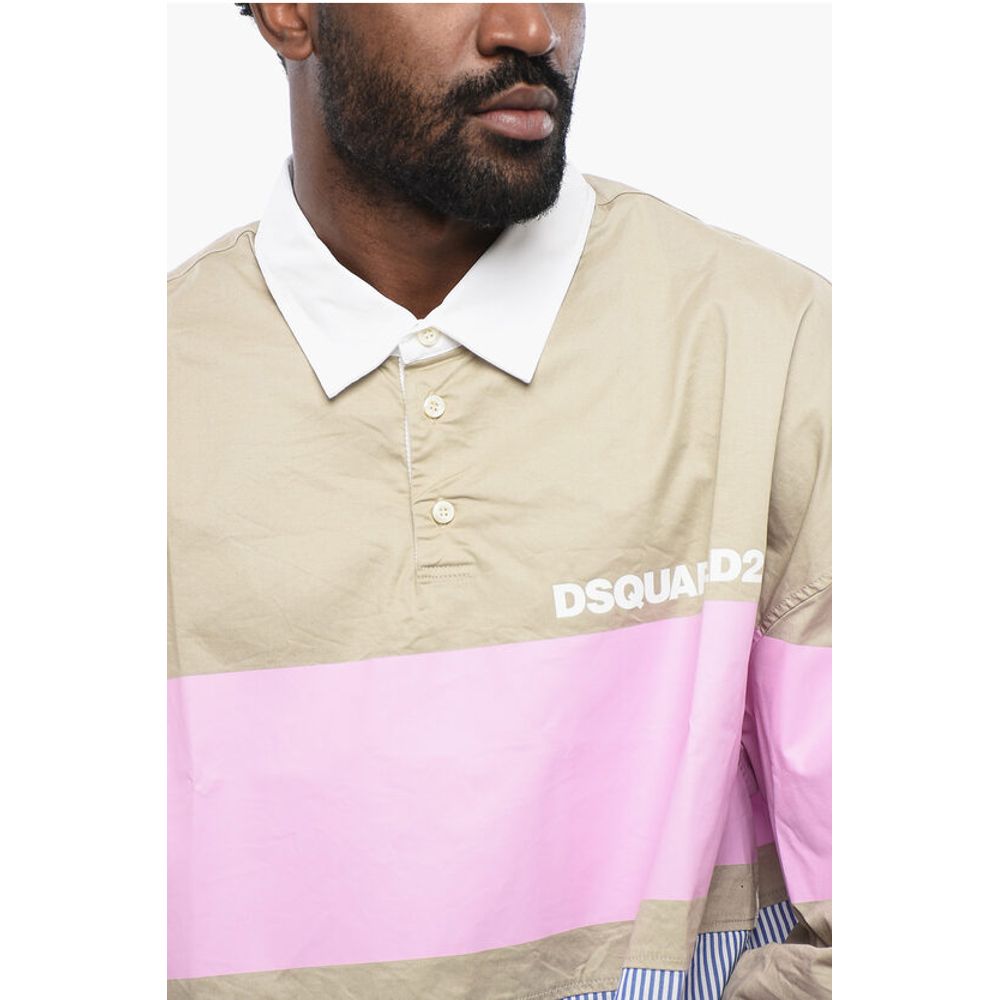Dsquared² Double Fabric Oversize Fit RUGBY Shirt - Image 3