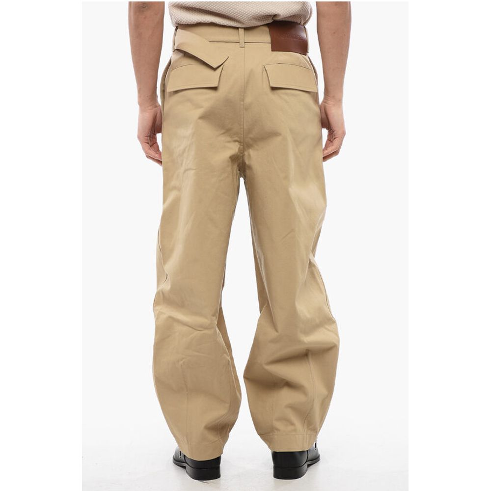 Jil Sander Double-pleated Baggy Fit Cotton Pants - Image 2