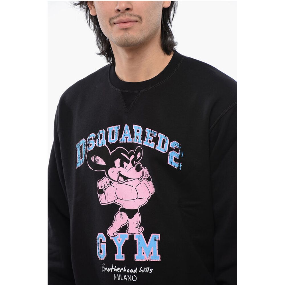 Dsquared² Crew Neck Cool Fit D2 GYM Brushed Cotton Sweatshirt - Image 3