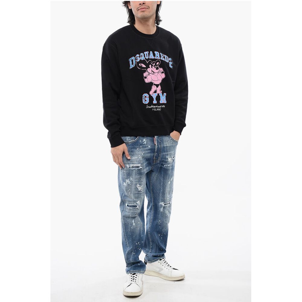 Dsquared² Crew Neck Cool Fit D2 GYM Brushed Cotton Sweatshirt - Image 4