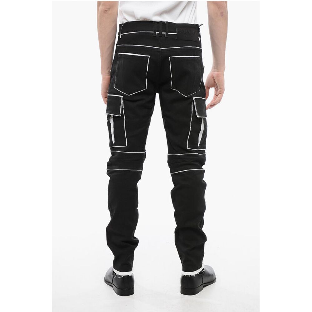 Balmain Coated Cotton Cargo Pants with Contrasting Details - Image 2