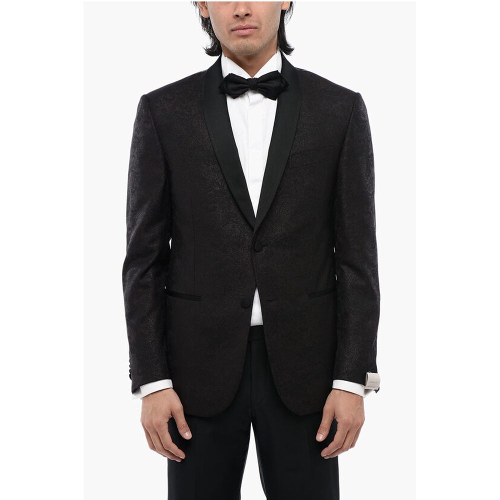 Corneliani Glitter Virgin Wool ACADEMY CERIMO 2-Button Blazer With Shaw