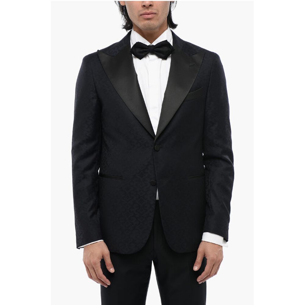 Corneliani Anthemion-Print Wool and Silk CERIM.REWARD 2-Button Blazer W