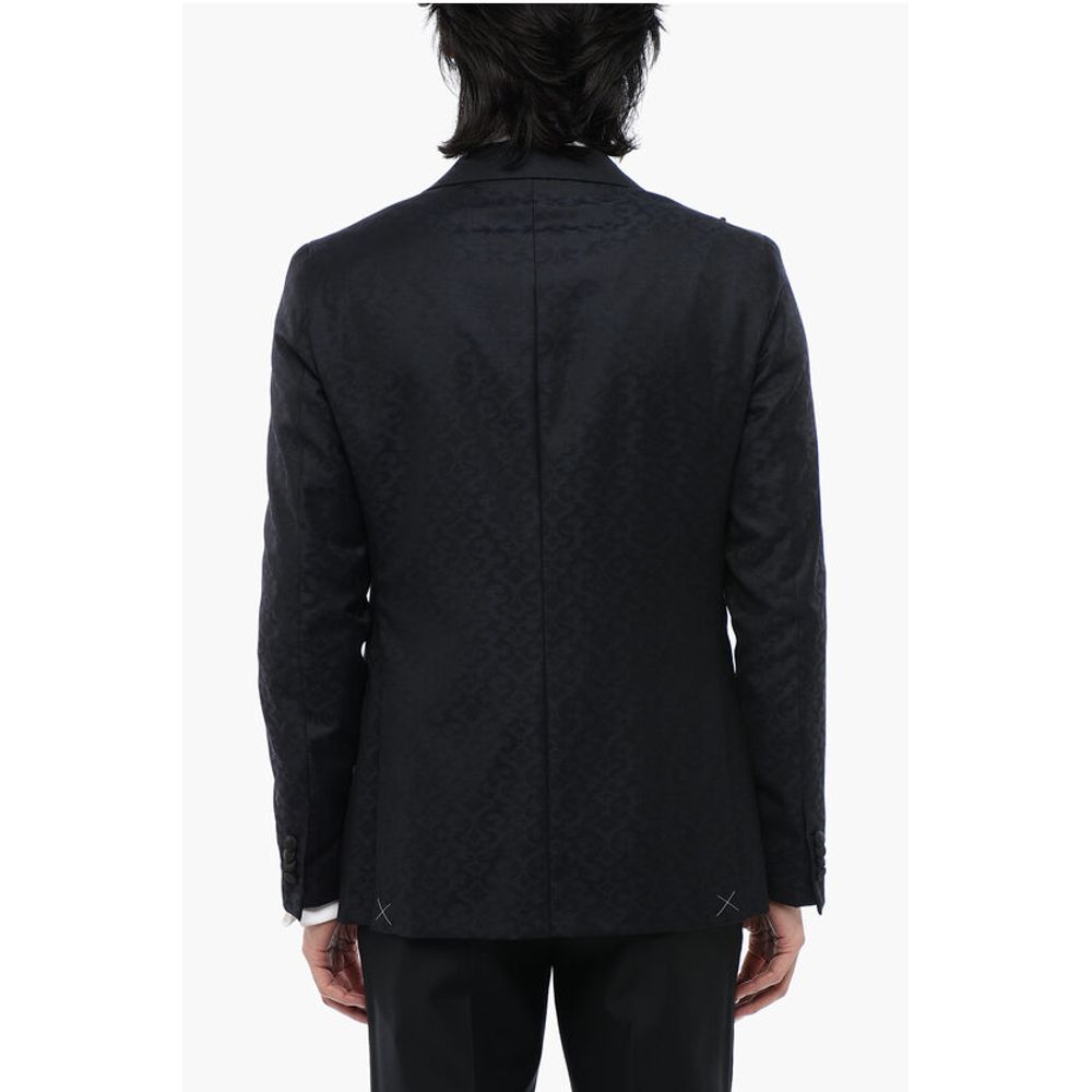 Corneliani Anthemion-Print Wool and Silk CERIM.REWARD 2-Button Blazer W - Image 2