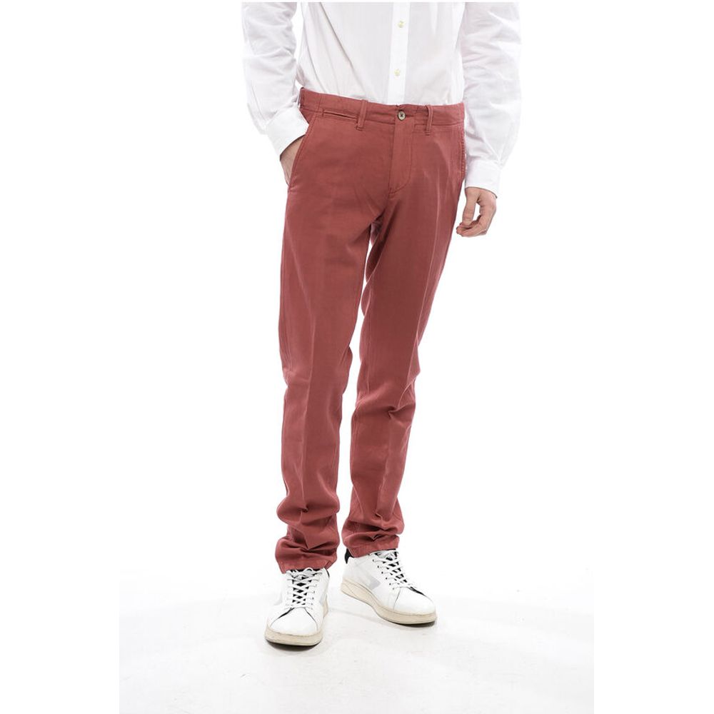 Corneliani Cotton Pants with Buttons Detailing