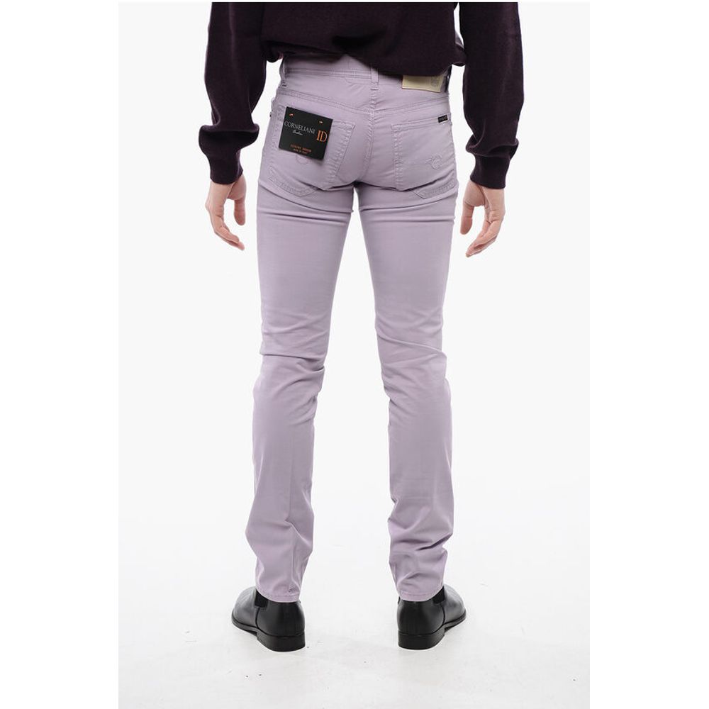 Corneliani ID 5-Pocketed Stretch Cotton Pants with Belt Loops - Image 2
