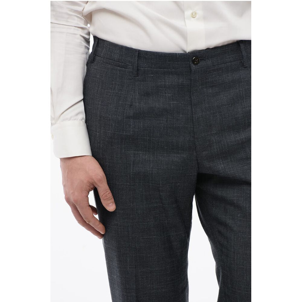 Corneliani Silk Blend LEADER Pants with Flap Back Pockets - Image 2