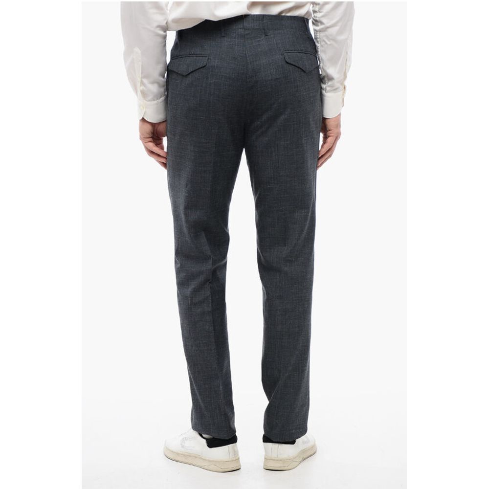 Corneliani Silk Blend LEADER Pants with Flap Back Pockets - Image 4