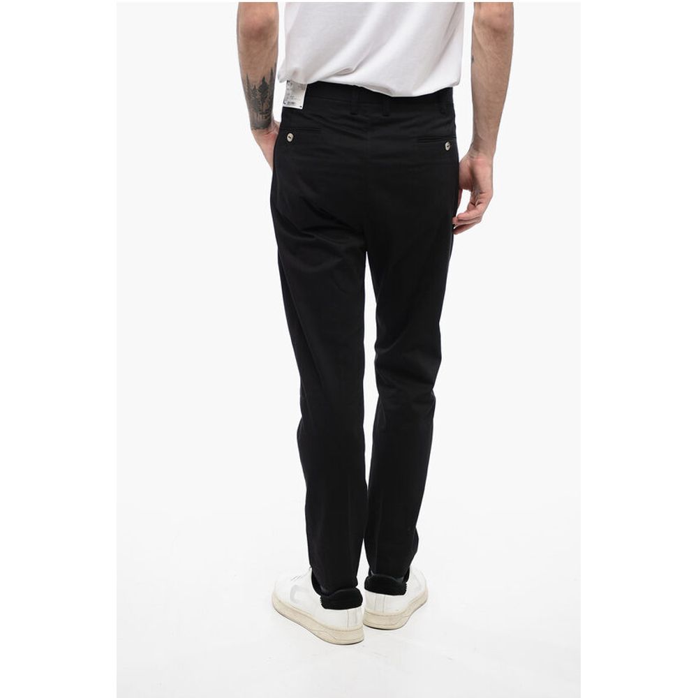 Corneliani TREND Cotton Single Pleat Pants with Hidden Closure - Image 2