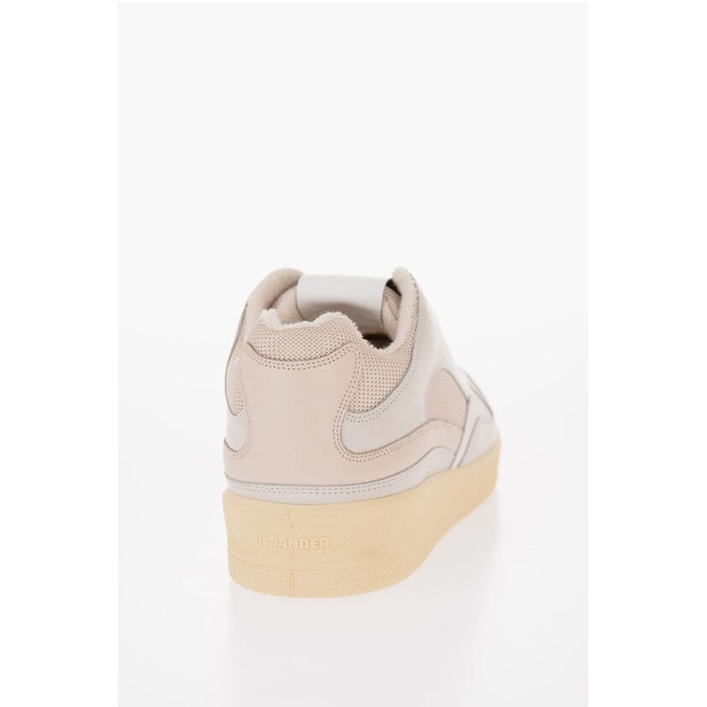 Jil Sander Lace-up DRAGON Leather Sneakers with Rubber Sole - Image 2