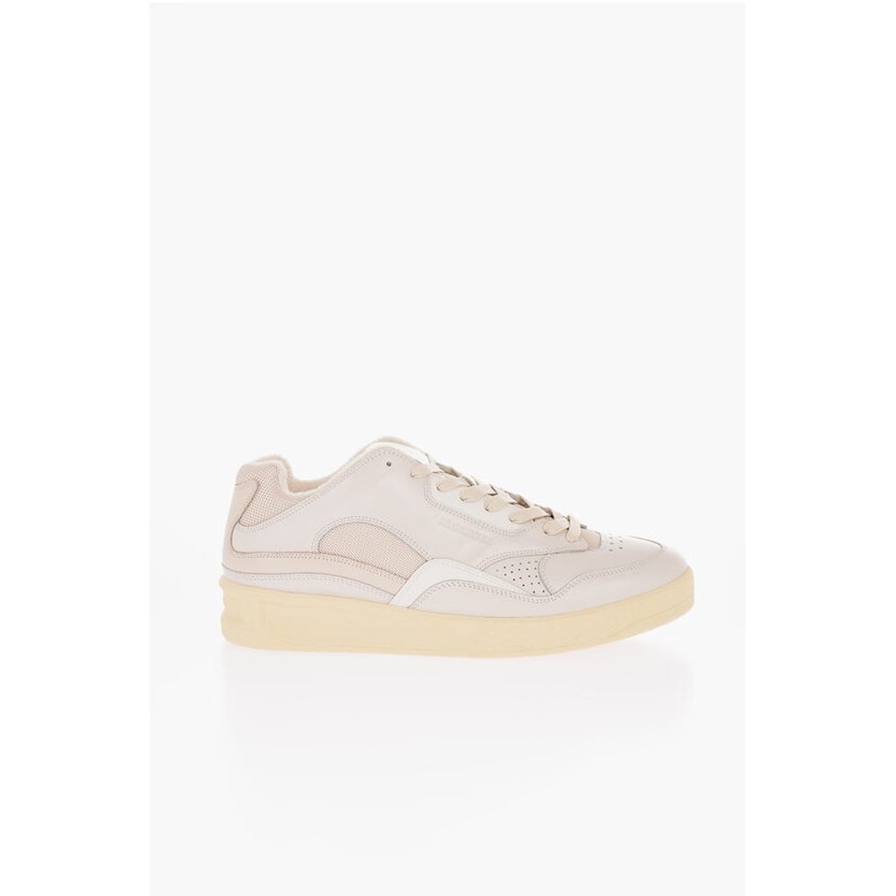 Jil Sander Lace-up DRAGON Leather Sneakers with Rubber Sole - Image 3