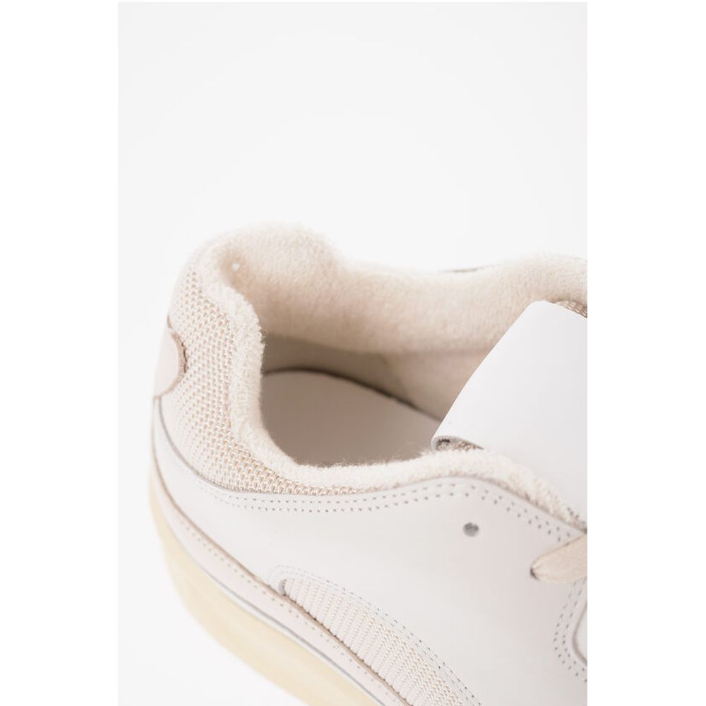 Jil Sander Lace-up DRAGON Leather Sneakers with Rubber Sole - Image 4