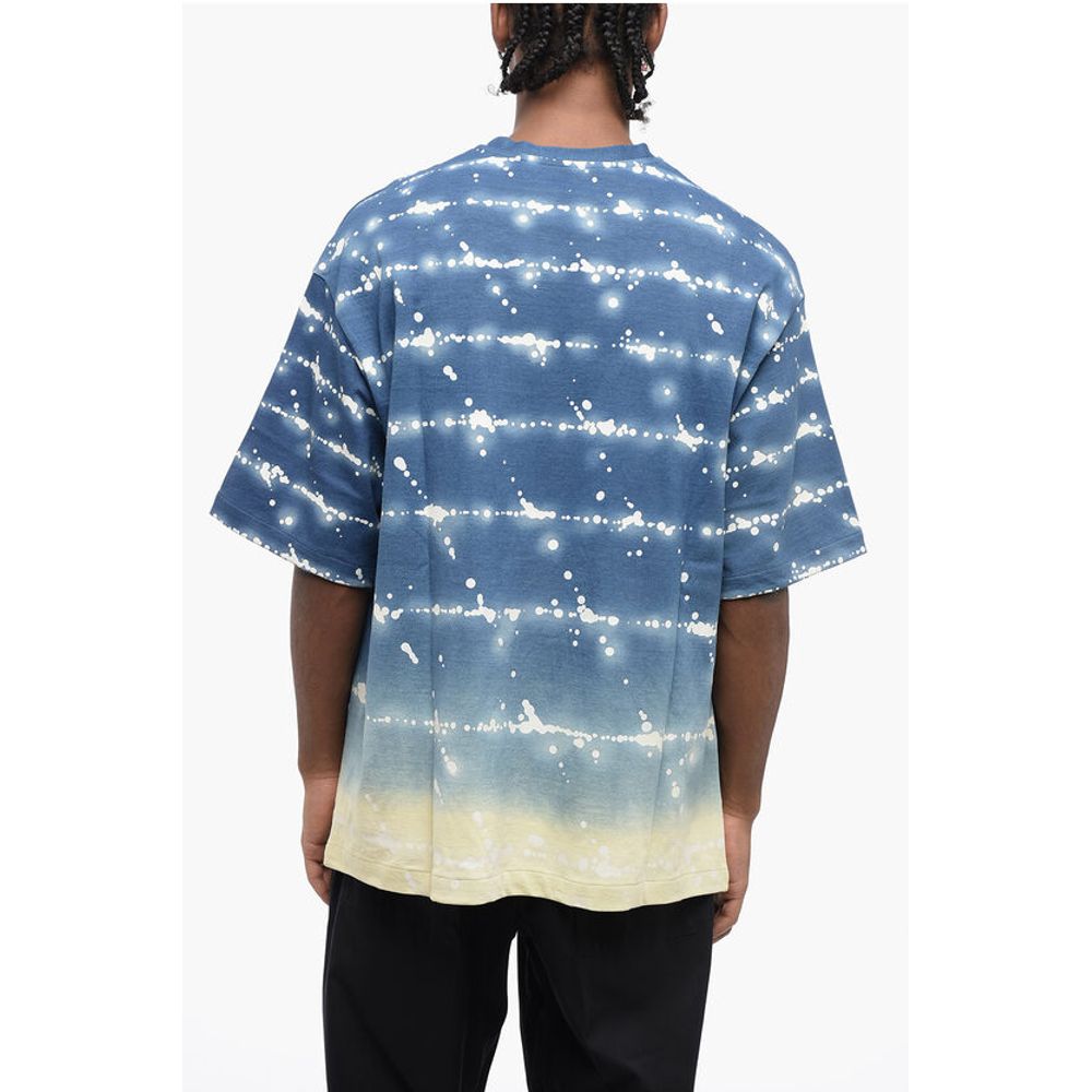 Jil Sander Crew Neck BLUE SKY Printed Cotton T-Shirt - Image 2