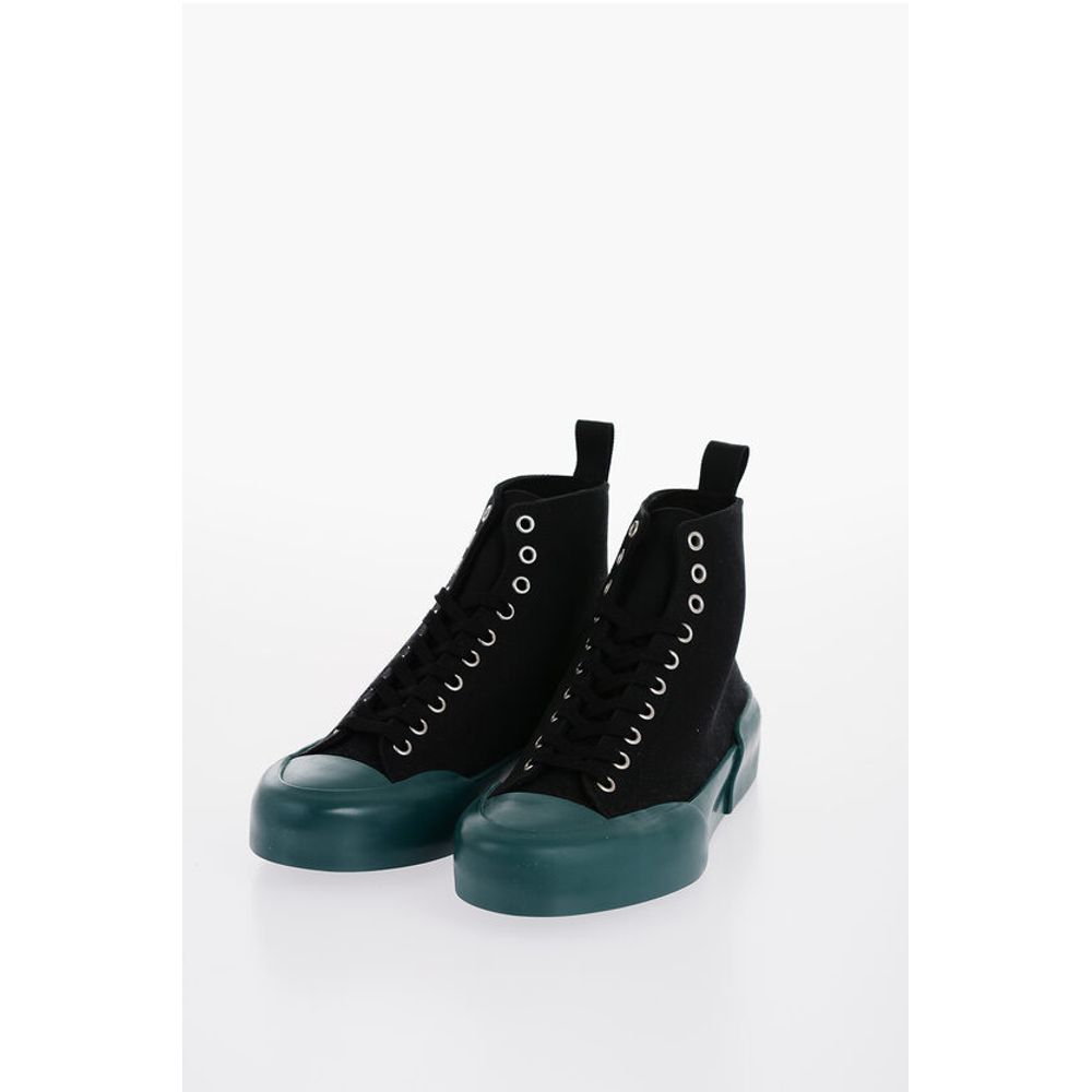 Jil Sander Rubber Sole JUNGLE Canvas Lace-up Sneakers