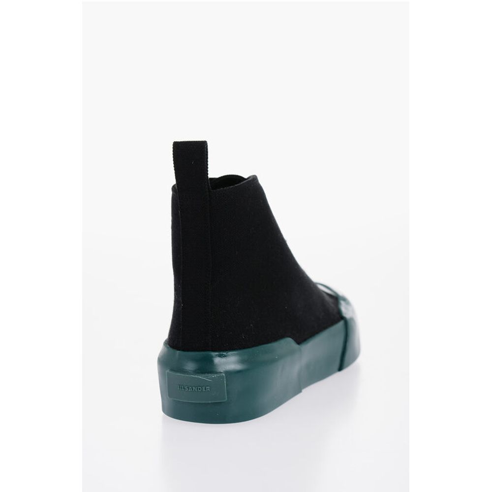 Jil Sander Rubber Sole JUNGLE Canvas Lace-up Sneakers - Image 2