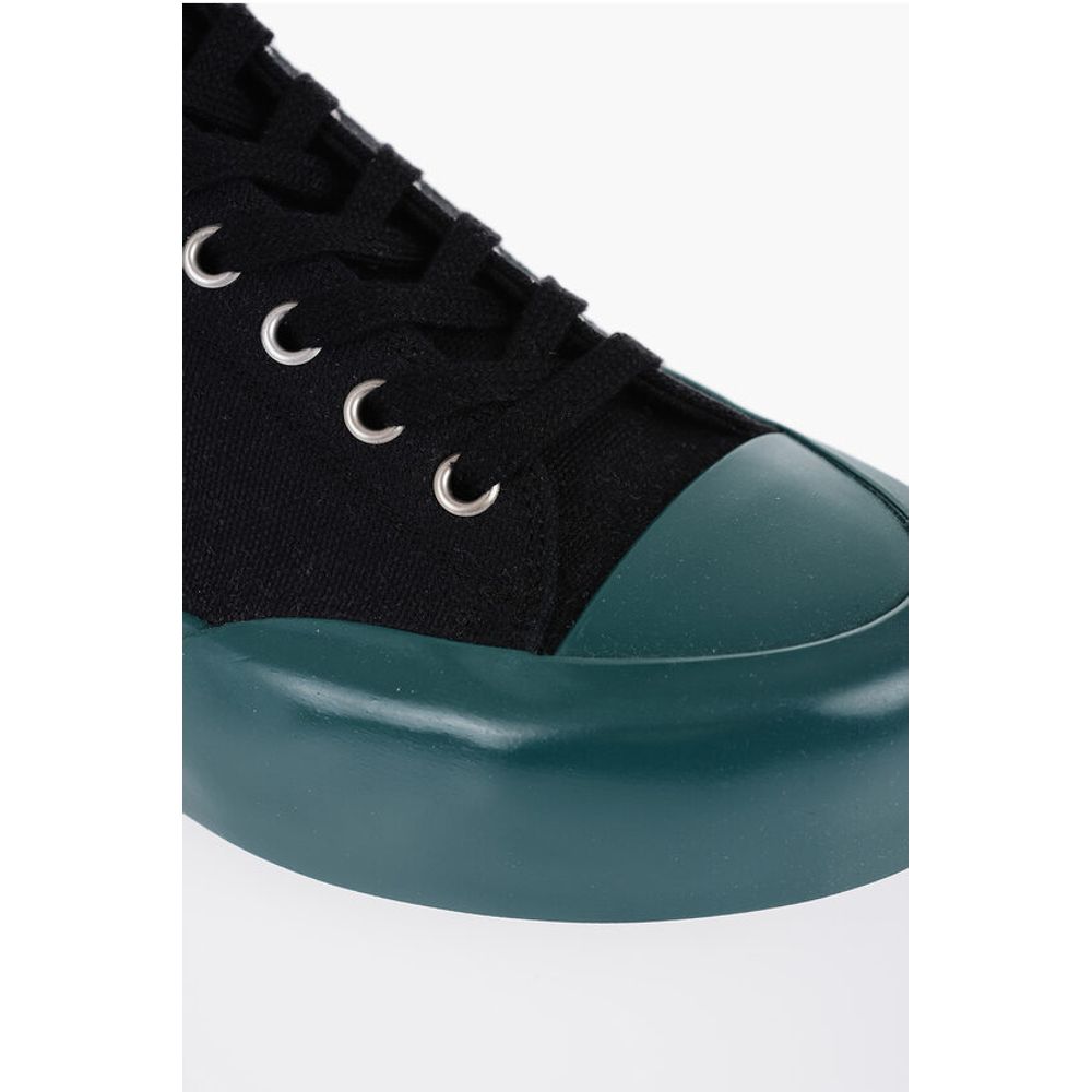 Jil Sander Rubber Sole JUNGLE Canvas Lace-up Sneakers - Image 4