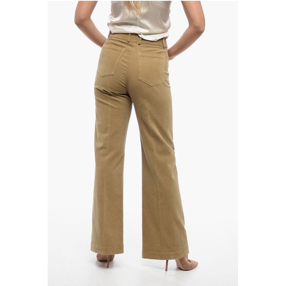 QL2 Corduroy Flared Pants with Patch Pockets - Image 2