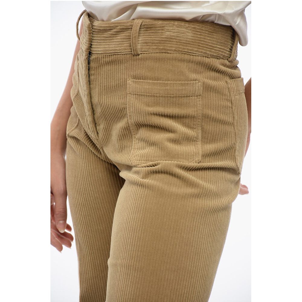 QL2 Corduroy Flared Pants with Patch Pockets - Image 3