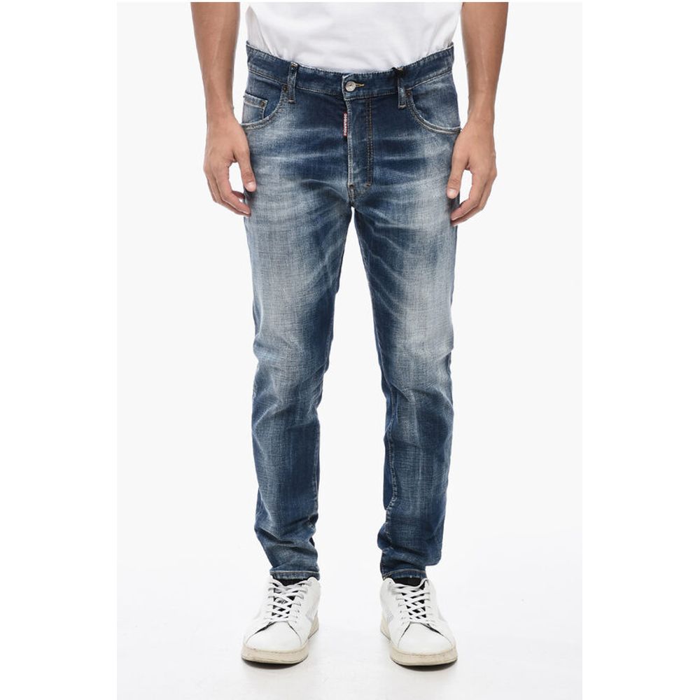Dsquared² Dark-washed Skater Denims with Stonewashed Effect 16cm