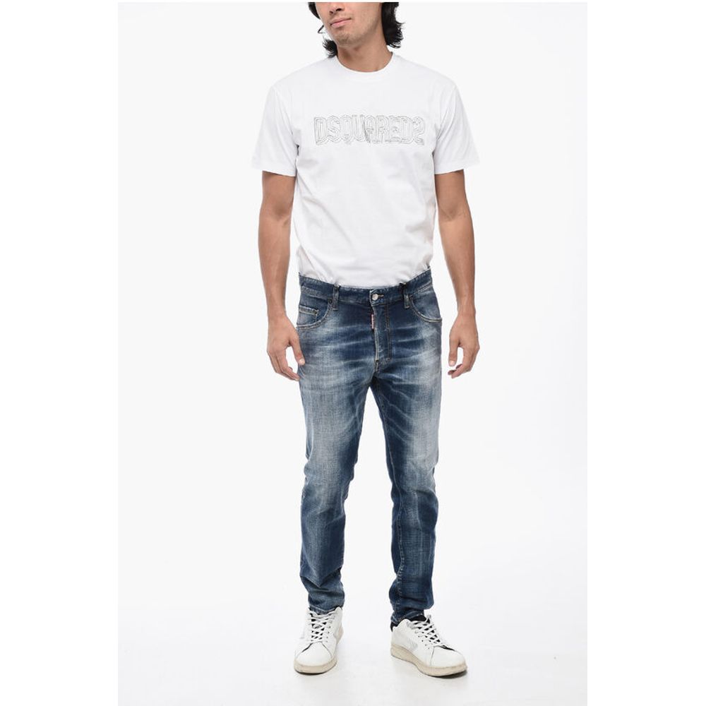 Dsquared² Dark-washed Skater Denims with Stonewashed Effect 16cm - Image 4