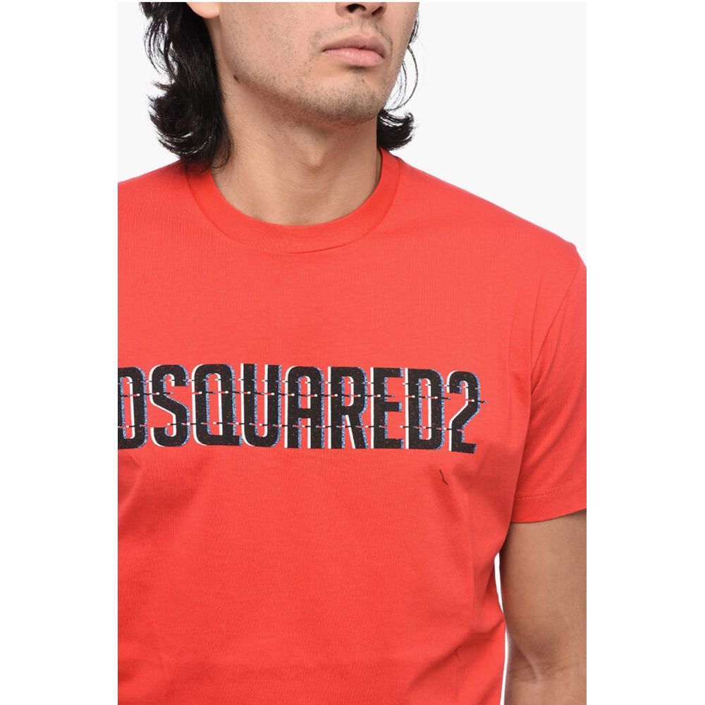 Dsquared² Cotton Crew-Neck T-shirt with Logo - Image 3