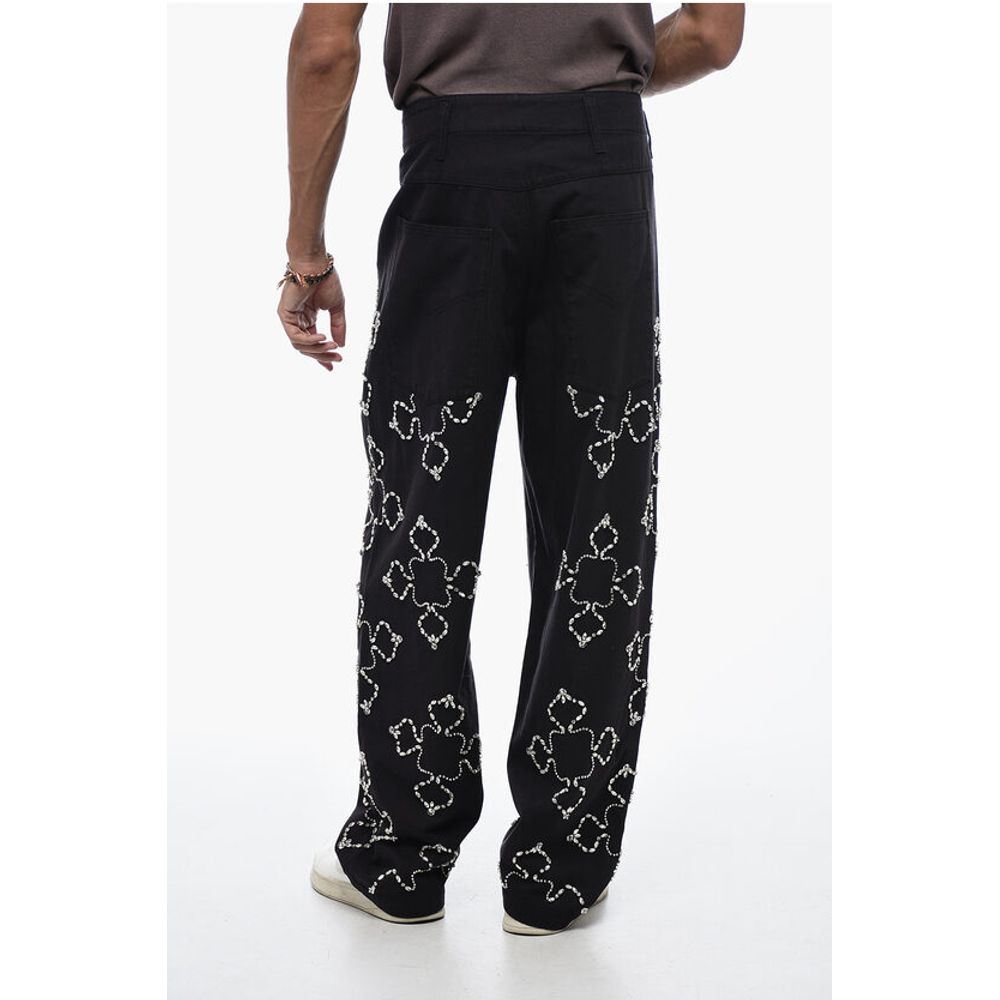 Bluemarble Stright Fit Pants With Rhinestones Detail - Image 4