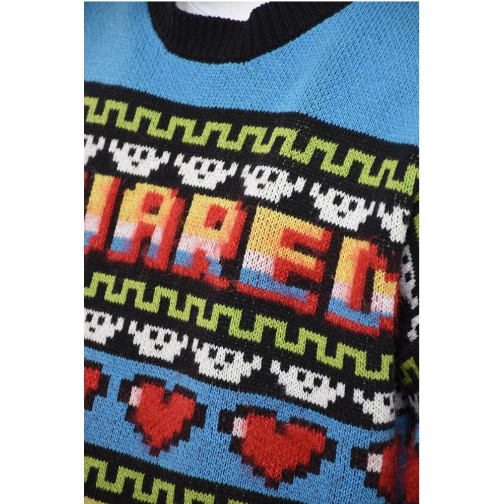 Dsquared² Mohair Blend CIRO Sweater with Graphic Embroidery - Image 3