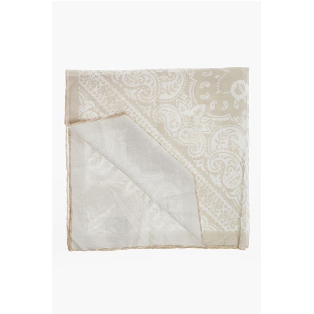 1989 Studio Paisley Patterned Two-Tone Foulard