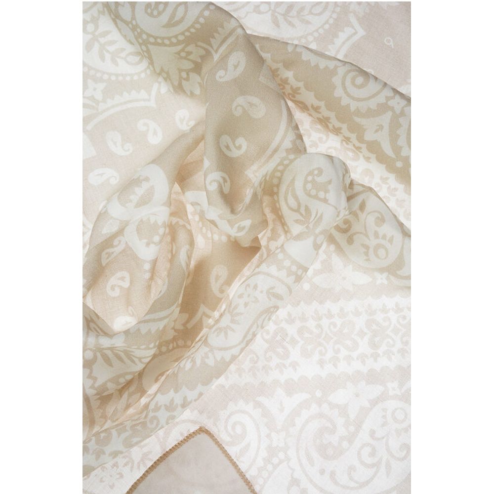 1989 Studio Paisley Patterned Two-Tone Foulard - Image 2