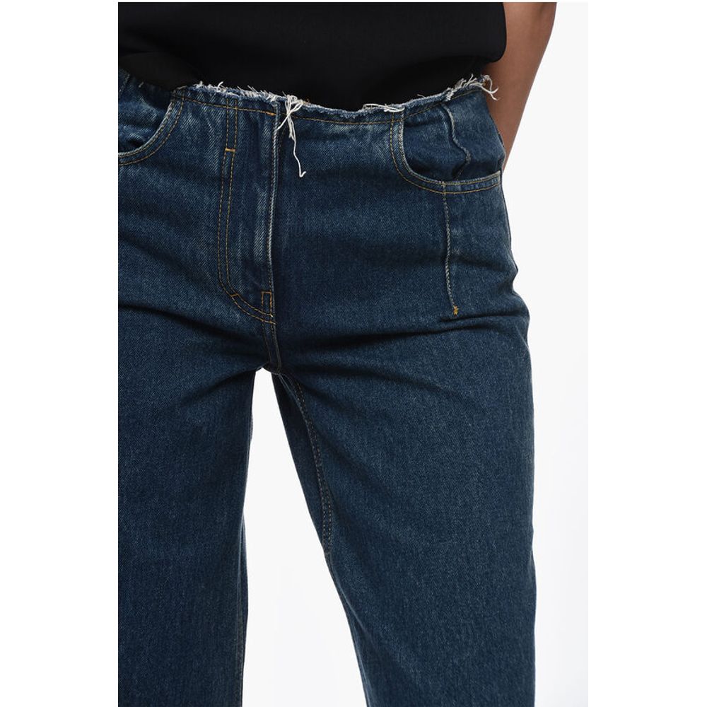 Givenchy Dark Wash Palazzo Denims with Raw-cut Detail 30cm - Image 3