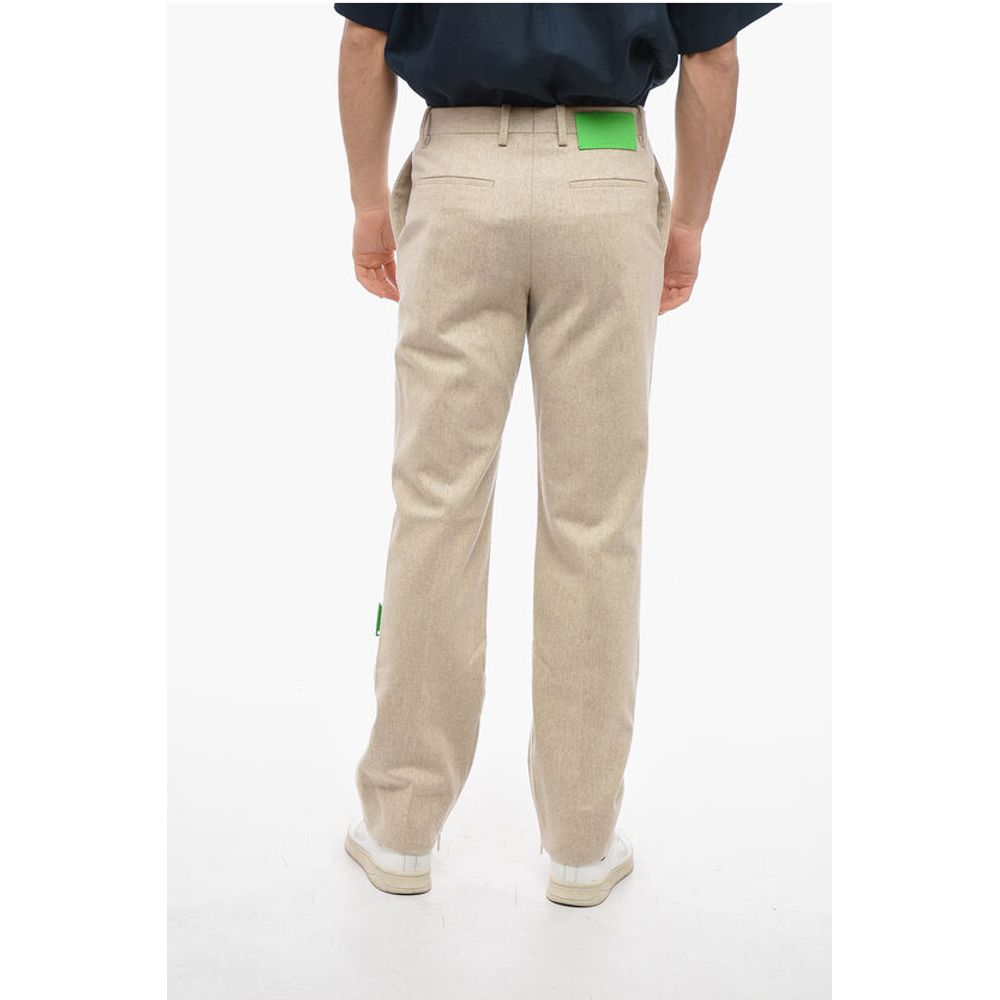 Off-White SEASONAL Virgin Wool Blend TAG Stright Fit Pants - Image 2