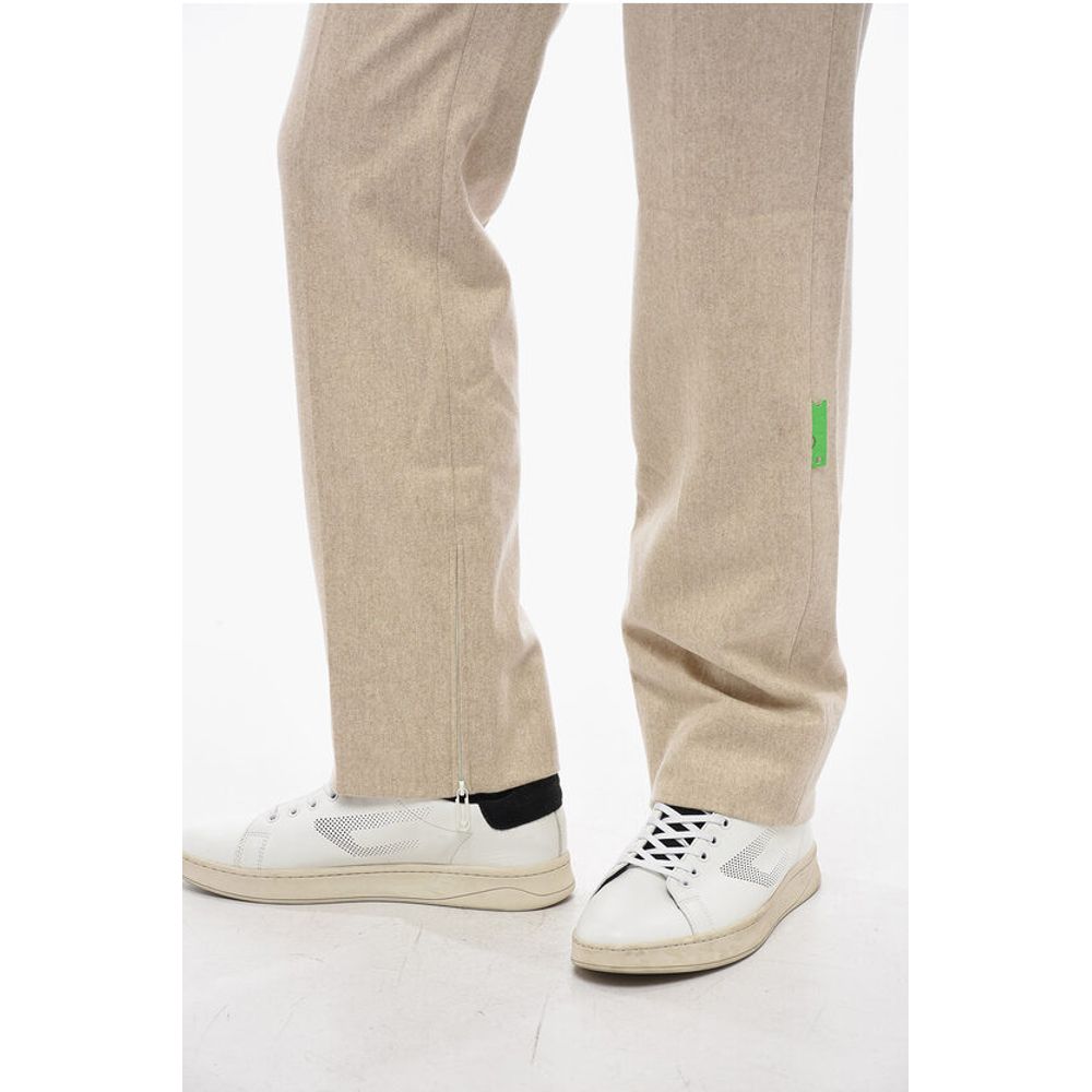 Off-White SEASONAL Virgin Wool Blend TAG Stright Fit Pants - Image 3