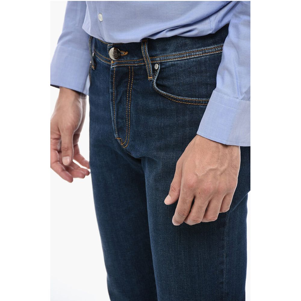 Corneliani ID Dark Wash Regular Fit Jeans 18 cm - Image 3