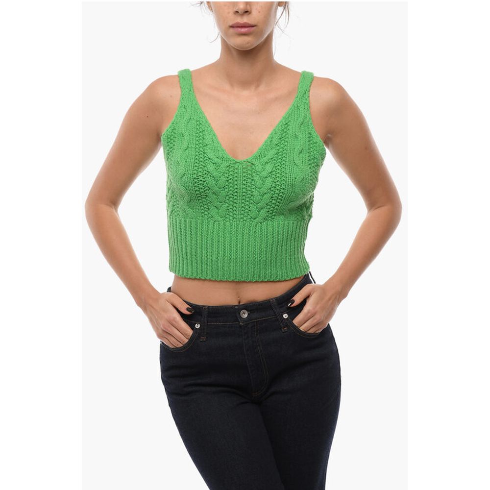 Samsoe Samsoe V-Neck Knitted KAYA Crop Top