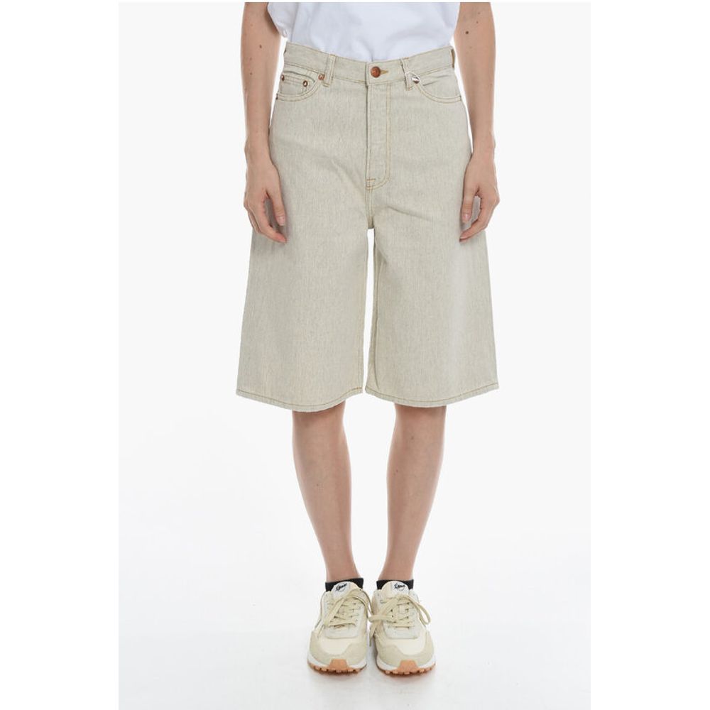 Samsoe Samsoe Denim REBECCA Shorts with Visible Stitching