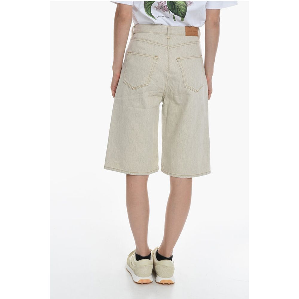 Samsoe Samsoe Denim REBECCA Shorts with Visible Stitching - Image 2