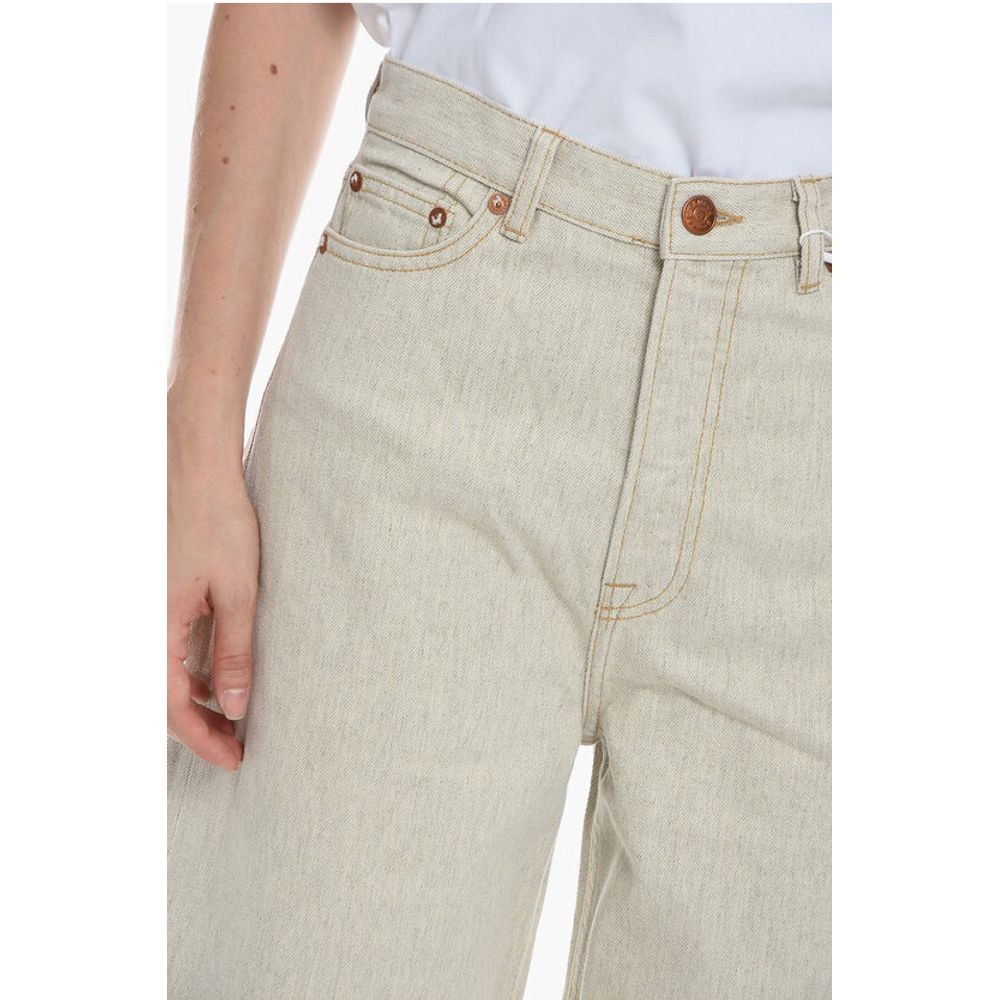 Samsoe Samsoe Denim REBECCA Shorts with Visible Stitching - Image 3