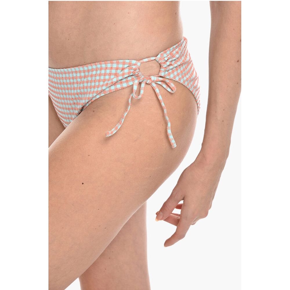 Samsoe Samsoe Gingham Checked FILIPPA Tie-Side Bikini Bottom - Image 3