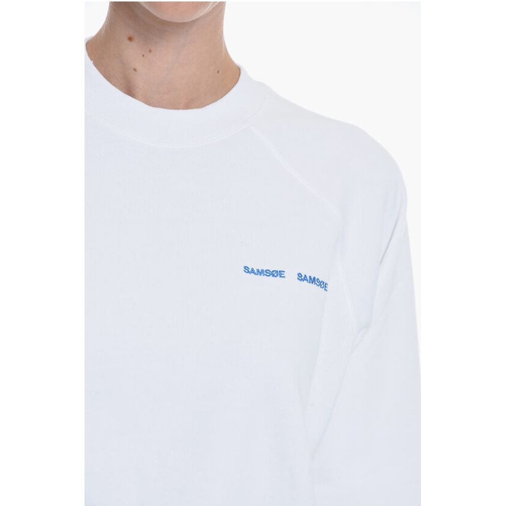 Samsoe Samsoe Fleeced Cotton GITTA Crew-neck Sweatshirt with Embroidered L - Image 3