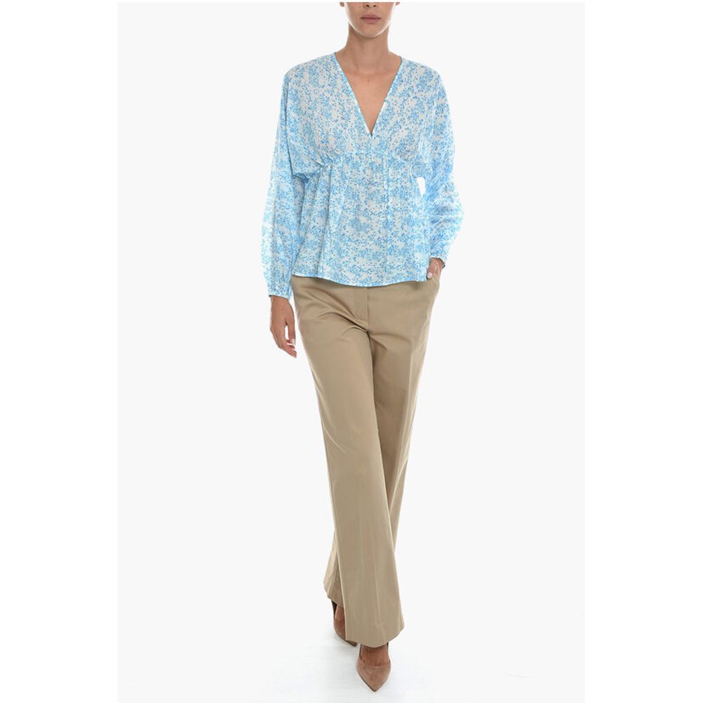 Samsoe Samsoe Floral-Motif GERTRUD Blouse with Puff Sleeve - Image 4