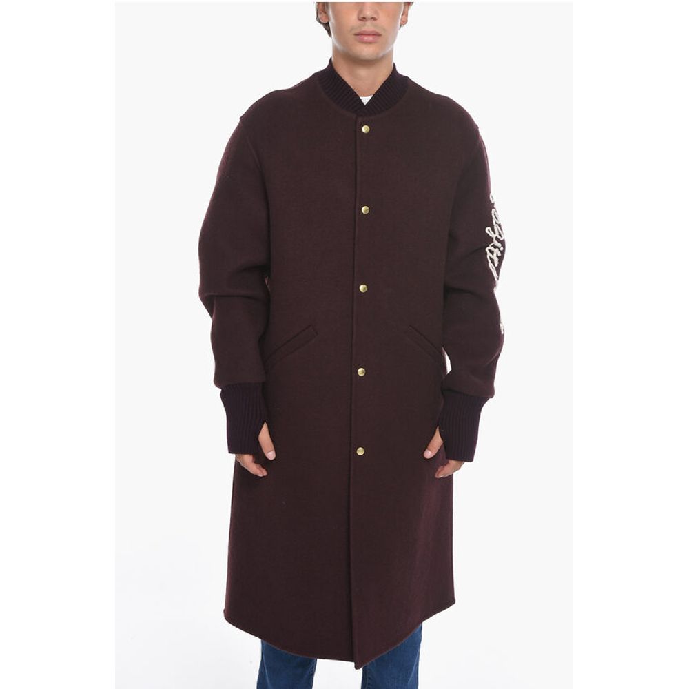 Jil Sander Embroidered SAGITTARIUS Wool Blend Coat