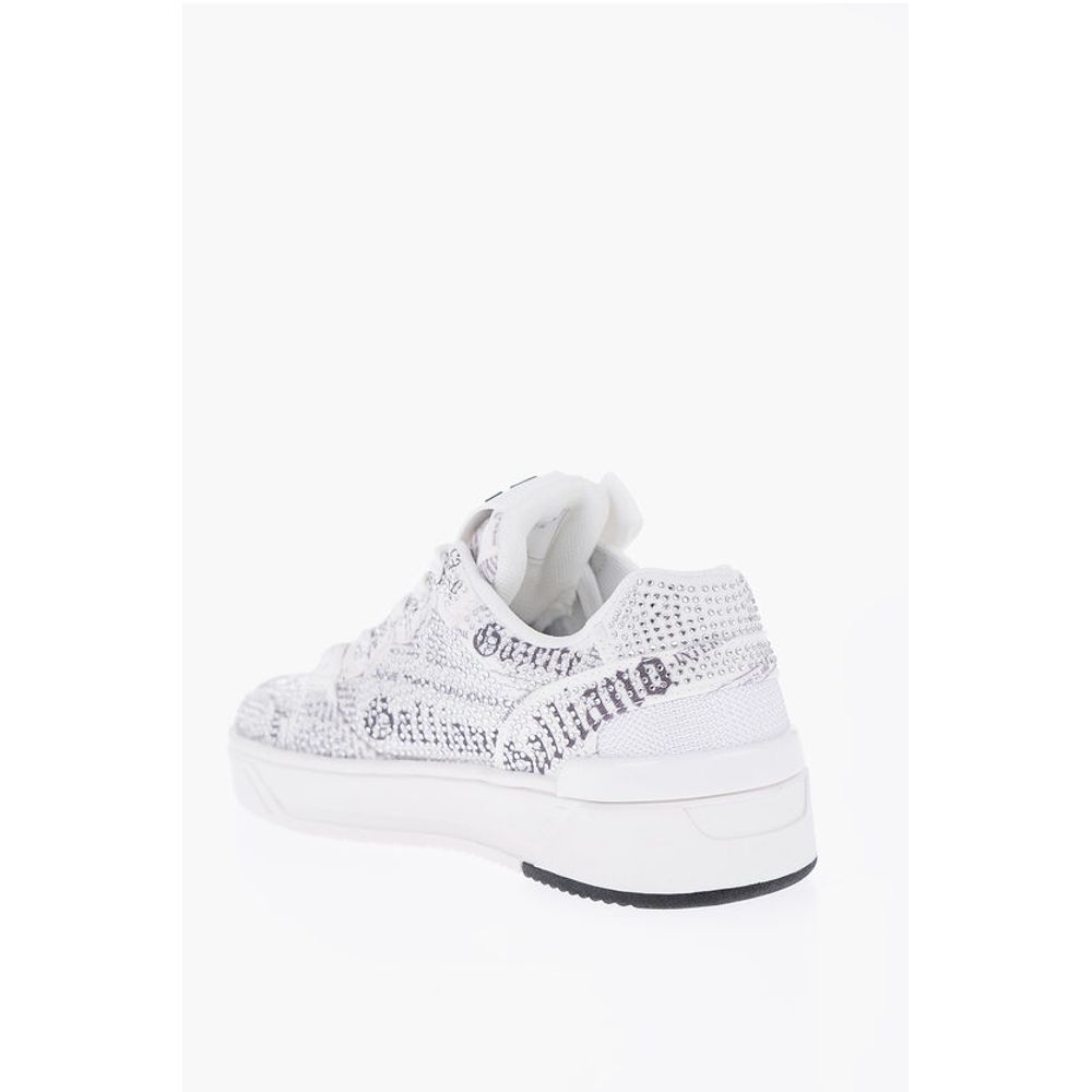 John Galliano Fabric GAZETTE Sneakers with Rhinestone Embellishment - Image 2